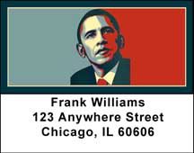 Obama Red and Blue Address Labels