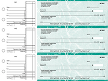 Teal Marble Standard Business Checks