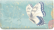 Beautiful Butterflies Leather Checkbook Cover