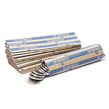 Nickel Flat Striped Coin Wrappers