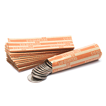 Quarter Flat Striped Coin Wrappers