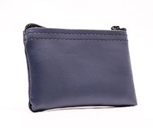 Navy Blue Zipper Wallet 3 X 4.5