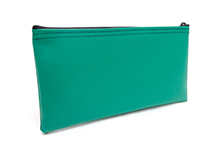 Green Zipper Bank Bag 5.5 X 10.5