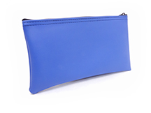 Blue Zipper Bank Bag 5.5 X 10.5