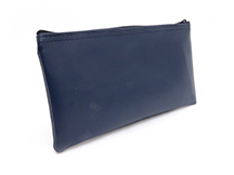 Navy Blue Zipper Bank Bag 5.5 X 10.5