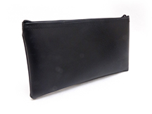 Black Zipper Bank Bag 5.5 X 10.5