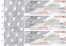 American Flag Standard Counter Signature Business Checks