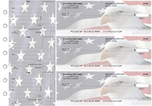 American Flag Standard Mailer Business Checks