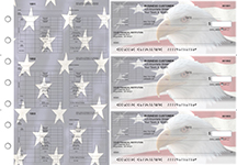American Flag Multi-Purpose Corner Voucher Business Checks