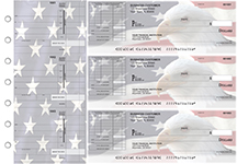 American Flag Itemized Invoice Business Checks