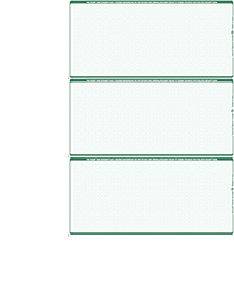 Green Blank Safety 3 Per Page Wallet Checks
