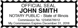Illinois Public Notary Rectangle Stamp
