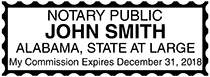 Alabama Public Notary Rectangle Stamp
