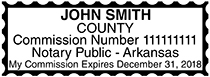 Arkansas Public Notary Rectangle Stamp