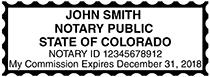 Colorado Public Notary Rectangle Stamp