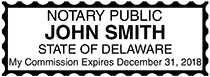 Delaware Public Notary Rectangle Stamp