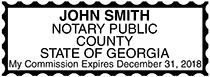 Georgia Public Notary Rectangle Stamp