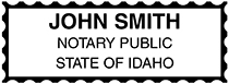 Idaho Public Notary Rectangle Stamp