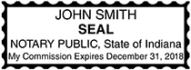 Indiana Public Notary Rectangle Stamp