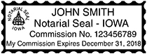 Iowa Public Notary Rectangle Stamp