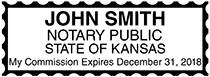 Kansas Public Notary Rectangle Stamp
