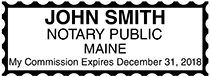 Maine Public Notary Rectangle Stamp