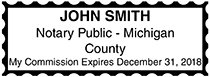 Michigan Public Notary Rectangle Stamp