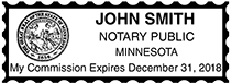 Minnesota Public Notary Rectangle Stamp