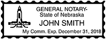 Nebraska Public Notary Rectangle Stamp
