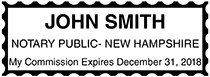 New Hampshire Public Notary Rectangle Stamp