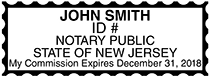 New Jersey Public Notary Rectangle Stamp