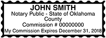 Oklahoma Public Notary Rectangle Stamp