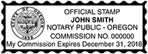 Oregon Public Notary Rectangle Stamp