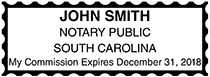 South Carolina Public Notary Rectangle Stamp