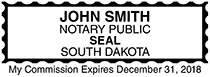 South Dakota Public Notary Rectangle Stamp