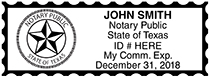 Texas Public Notary Rectangle Stamp
