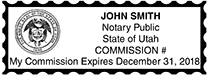 Utah Public Notary Rectangle Stamp