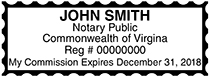 Virginia Public Notary Rectangle Stamp