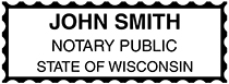 Wisconsin Public Notary Rectangle Stamp