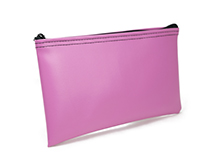Pink Zipper Bank Bag 5.5 X 10.5