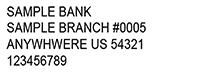 Branch Address Stamp
