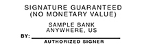 Authorized Signature Guarantee Stamp
