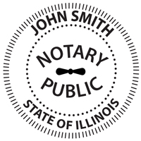 Illinois Notary Public Round Stamp