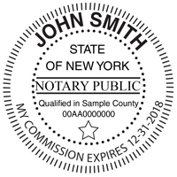 New York Notary Public Round Stamp