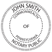 Pennsylvania Notary Public Round Stamp