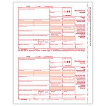 1099 Miscellaneous, Federal Copy A for the IRS, 1 pg-2 forms