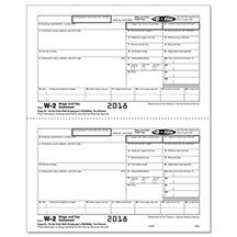W-2 Copy B 1 page equals 2 forms, filled with federal returns