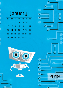 Robots Easel Calendar