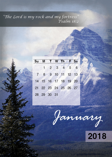 Scenic Scriptures Easel Calendar