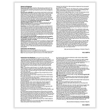 W-2 Employee 2-Up Copy B and C Combined Cut Sheet